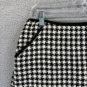 Y2k Houndstooth Mini Skirt Large Academia Preppy Twee Pockets Schoolgirl Lined